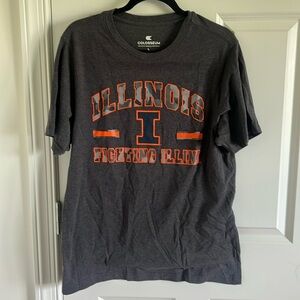 Colosseum Men's Fighting Illini tshirt Gray Size Large